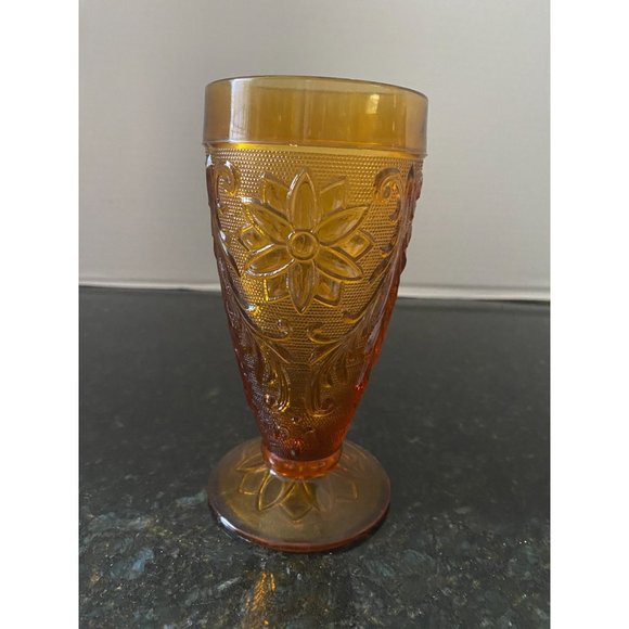 Tiara Sandwich 6" Amber Iced Tea Glass - Picture 1 of 8